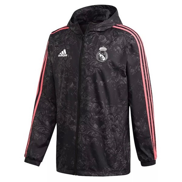 Windjacke Real Madrid 2021-22 Schwarz Pink Fussballtrikots Günstig